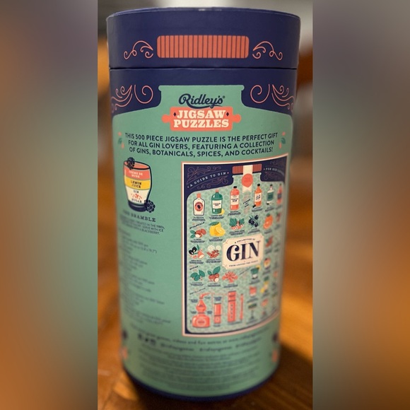 Gin Lover's 500 Piece Jigsaw Puzzle Ridley’s New NIB Gift Cocktail - Picture 5 of 10
